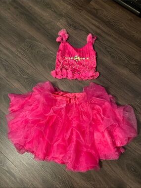 Tiffany Girl Pink Pageant/Ball Dress Size 4 2 Piece